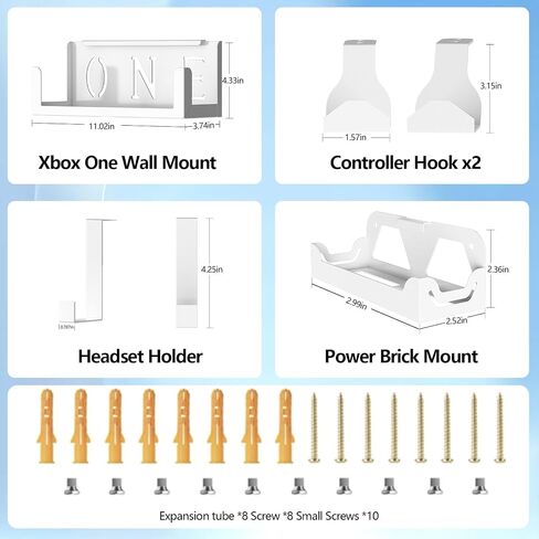 nymus Wall Mount Kit with Power Brick Mount, Detachable Controller Holder & Headphone Hanger in Saudi Arabia
