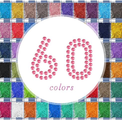447 Colors Diamond Art Painting حبات ، إكسسوارات الرسم الماسي 5D ، 223500 PCS تدريبات لوحة الماس الماس مسطحة في أحجار الراين السفلية للخرز الفني الفني in Kuwait