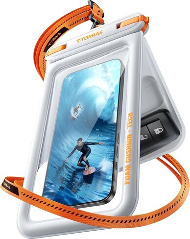 TORRAS IP68 Waterproof Phone Pouch Double Space, Floating Waterproof Phone Case with Lanyard for iPhone 16 Pro Max 15 14 13 S25 S24, Phone Dry Bag Vacation Cruise Ship Travel Essentials 7.0'', Black in Kuwait
