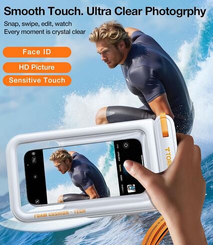 TORRAS IP68 Waterproof Phone Pouch Double Space, Floating Waterproof Phone Case with Lanyard for iPhone 16 Pro Max 15 14 13 S25 S24, Phone Dry Bag Vacation Cruise Ship Travel Essentials 7.0'', Black in Kuwait