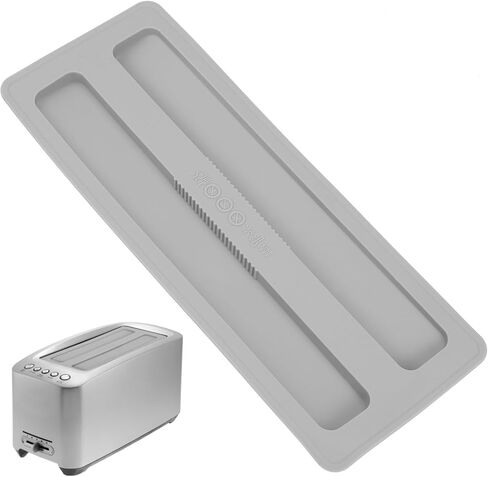 غطاء محمصة Aboofan Cover Cover Cover Silicone Coasts ، 27.4cm 2 شرائح محمصة الخبز غطاء محمصة غطاء أجهزة المحمصة لآلة الخبز الإكسسوارات الرمادية in Kuwait