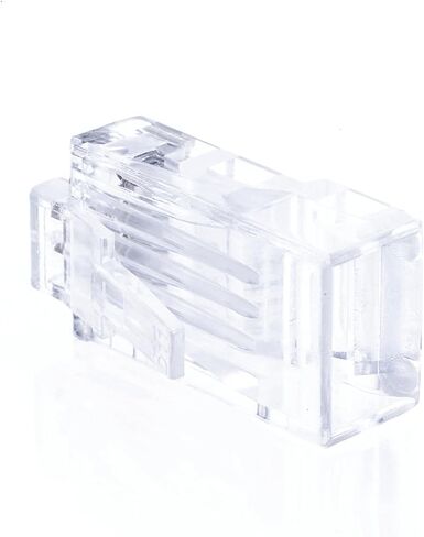 Cat5e RJ45 Modular Plugs, 8P8C UTP Ethernet Crimp Connectors, Solid or Stranded Cable Ends, Gold-Plated Contacts (200 PCS) in Kuwait