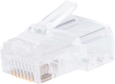 Cat5e RJ45 Modular Plugs, 8P8C UTP Ethernet Crimp Connectors, Solid or Stranded Cable Ends, Gold-Plated Contacts (200 PCS) in Kuwait