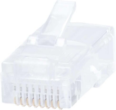 Cat5e RJ45 Modular Plugs, 8P8C UTP Ethernet Crimp Connectors, Solid or Stranded Cable Ends, Gold-Plated Contacts (200 PCS) in Kuwait