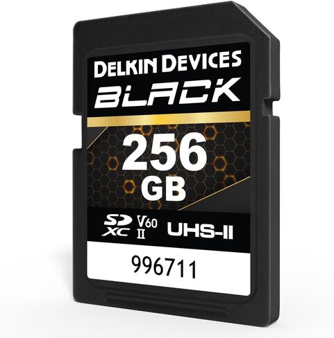 Delkin Devices Black Rugged SDXC Card ، UHS-II ، C10 ، U3 ، V60 ، Full HD & 8K Video ، سرعات سريعة تصل إلى 290 ميجابايت/ثانية ، 30 ميجابايت/ثانية ، وكتابة مثالية للمصورين ومصورين الفيديو (256 جيجابايت) in Kuwait
