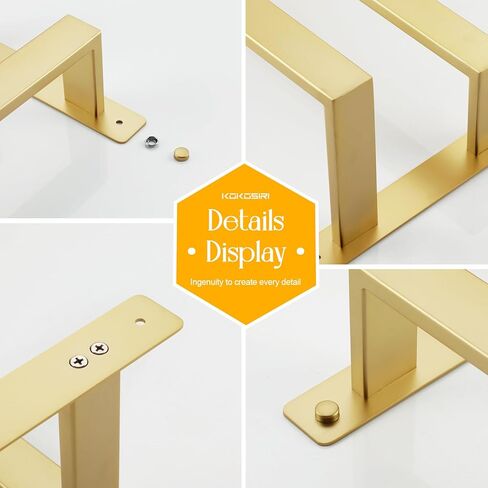 KOKOSIRI Bath Towel Bars Bathroom 2-Tiers Ladder Brushed Gold Towel Rails 32-Inch Towel Holders Wall Mounted Towels Shelves Rack Stainless Steel, B5008BG-L32 in Kuwait