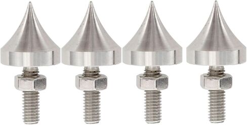Hifi Spike Spike عزل المسامير الوقوف ، وسادات القاعدة المخروطية المقاوم للصدمة من الفولاذ المقاوم للصدمات للضخمة لاعب مضخم القرص المضغوط DVD 4pcs () in Kuwait