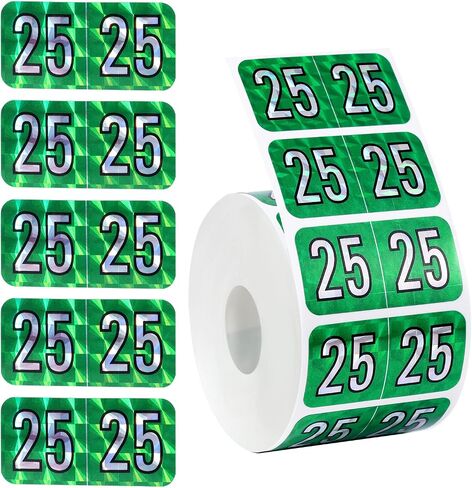 500pcs 2025 ملصقات سنة ، 0.74 × 1.49in المجسم العازارات 2025 ملصقات السنة الجديدة ، ملصقات ، ملصقات الأرقام المشفرة للألوان ، ملصقات 25 سنة لمجلدات ملفات تبويب ، مستلزمات مخططات مكتب (زرقاء) in Saudi Arabia