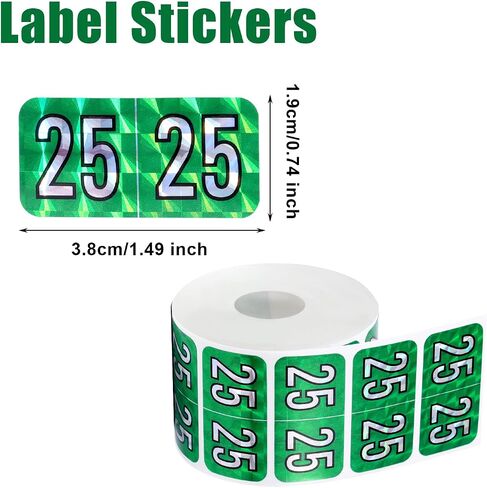 500pcs 2025 ملصقات سنة ، 0.74 × 1.49in المجسم العازارات 2025 ملصقات السنة الجديدة ، ملصقات ، ملصقات الأرقام المشفرة للألوان ، ملصقات 25 سنة لمجلدات ملفات تبويب ، مستلزمات مخططات مكتب (زرقاء) in Saudi Arabia