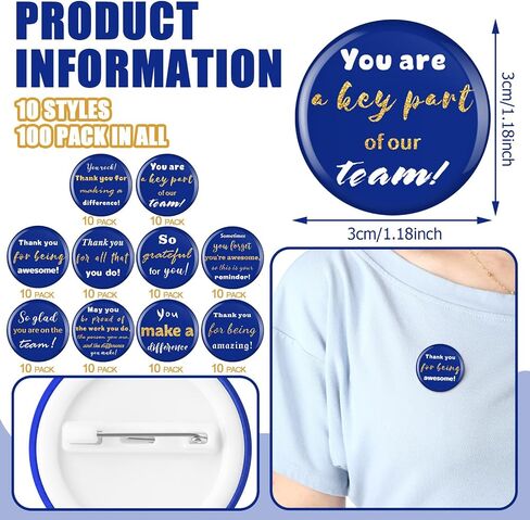 Tondiamo 100 Pcs Christian Button Pins Inspirational Employee Appreciation Gifts Bible Verse You Are Brave Religious Pins Thank You Party Favors for Teacher Coworker Staff in Saudi Arabia