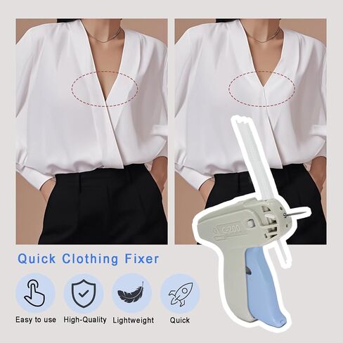 Mini Stitch Gun Speedy Fixer with 6 Needles for Clothing and Quilt Holder, 3500 Pcs(1500 White 5mm & 1500 Black 5mm & 200 10mm & 20/30/40/mm Each 100) Fasteners, Tagging Gun for Clothes, Pink in Saudi Arabia