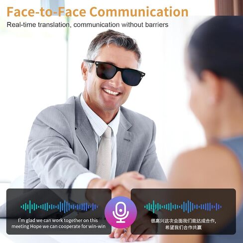 Smart Glasses for Men and Women, Blue Light Filtering Lenses, Audio Glasses with Mic & Speakers, Touch & Voice Assistant Compatible - Up to 6 Hrs Battery, Bluetooth Glasses for Office, Driving in Kuwait