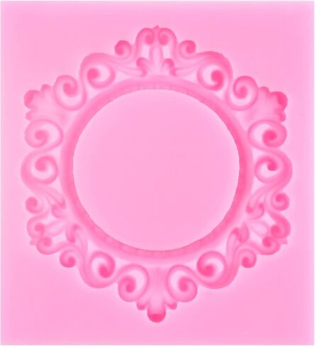 Photo Frame Fondant Mold Picture Frame Silicone Molds Vintage Mirror Frame Molds For Cake Decorating Cupcake Topper Candy Chocolate Gum Paste Polymer Clay in Saudi Arabia