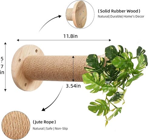 Cat Wall Shelves, 11.8 Inch Cat Wall Steps for Drywall, Cat Wall Furniture, Cat Stairs for Wall Mounted with Jute Scratching Cat Shelf for Most Kitten, Large Cats, 2 of Pack in Saudi Arabia