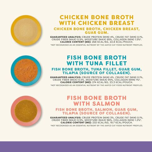Applaws Natural Bone Broth Wet Cat Food Topper, Limited Ingredient Bone Broth for Cats, Wet Food Topper for Cats with No Artificials, Chicken Breast Bone Broth Topper (12 x 3oz Spout Pouches) in Saudi Arabia