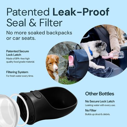 MalsiPree Retractable Dog Leash Set with a Poop Bag Holder, 12oz Water Bottle, Flashlight & 20 Poop Bags for Leashes - 9.8ft Leash Retractable for Small to Medium Dogs (Sand & Teal) in Saudi Arabia