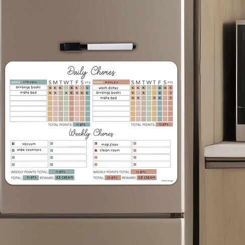 Rustic Magnetic Chore Chart for Adults - Chore Board for Family Chore Chart, Chores Chart for Adults, Dry Erase Chore Chart for Teenagers, Chore Chart Magnetic, Chore Chart for Kids Multiple Kids in Saudi Arabia