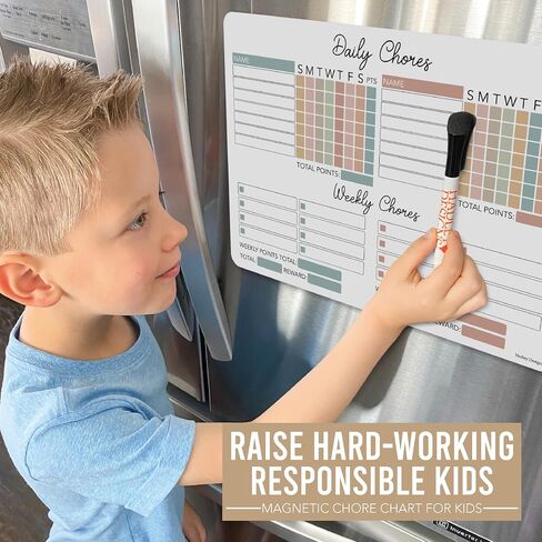 Rustic Magnetic Chore Chart for Adults - Chore Board for Family Chore Chart, Chores Chart for Adults, Dry Erase Chore Chart for Teenagers, Chore Chart Magnetic, Chore Chart for Kids Multiple Kids in Saudi Arabia