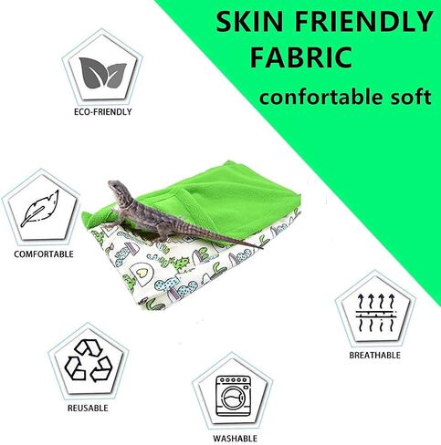 Bearded Dragon Bed and Reptile Hammock Swing Hanging Bed, Reptile Accessories, Small Pet Animal Hide Habitat Shelter, Cage Accessories for Bearded Dragon Leopard Gecko (Colorful) in Saudi Arabia