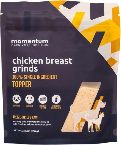 Momentum Carnivore Nutrition Freeze-Dried Beef Kidney Pet Food Topper – Single-Ingredient, All-Natural Topper – High-Protein for Dogs and Cats, Grain-Free and Made in The USA– (3.75 oz Bag) in Saudi Arabia