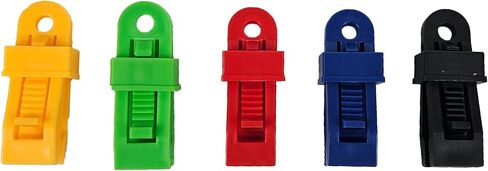 Heavy Duty Tarp Clips 15-Pack | Weatherproof Adjustable Clamps for Outdoor Tarps, Canopies, Tents | Versatile Camping Gear, Pool Cover Fasteners (Green) in Kuwait