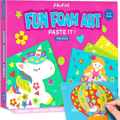 Foam Sticker No Mess Sticker Art Craft Kit for Kids, DIY Creative Fun Foam Paper Craft, Learning Toy Children Travel Toys Activity Gifts for Boys Girls Toddlers Ages 3 4 5 6 7 8 (Ocean) in Saudi Arabia