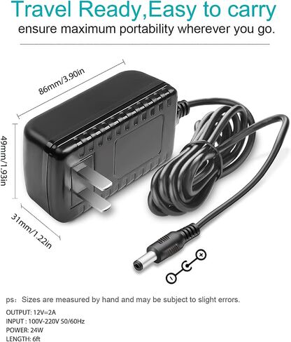 12V AC/DC Adapter Charger for Seagate Goflex Freeagent and WD Western Digital My Book Essential Digital External Hard Drive HDD WD My Cloud Powe Supply Replacement Charger Seagate Backup Plus, Central in Kuwait