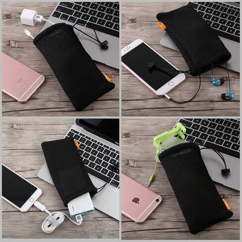 حقيبة حمل الحقيبة ، منظم للهواتف الذكية/Power Bank/USB Flash Drive/SD وملحقات أخرى (أسود) in Saudi Arabia