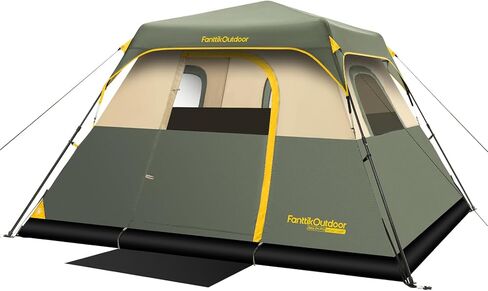 خيمة Fanttikoutdoor Camping Tent 4/6/8/10 إعداد خيمة الفوري في المقصورة في 60 ثانية مع Rainfly و Rindproof Portable مع حقيبة حمل للتخييم العائلي والمشي لمسافات طويلة ، والتهوية. in Kuwait