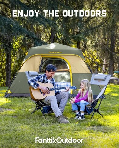 خيمة Fanttikoutdoor Camping Tent 4/6/8/10 إعداد خيمة الفوري في المقصورة في 60 ثانية مع Rainfly و Rindproof Portable مع حقيبة حمل للتخييم العائلي والمشي لمسافات طويلة ، والتهوية. in Kuwait