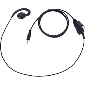 Walkie-Talkie Earpiece with Mic Compatible for KHS-34 ProTalk PKT-23，C-Ring Swivel Ear Piece and in-Line PTT Switch, 3.5mm Single Plug Radio Headset