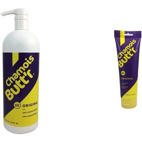 Chamois Butt'r Original Anti-Chafe Cream, 32 oz Bottle with Pump & Original Anti-Chafe Cream, 8 oz Tube