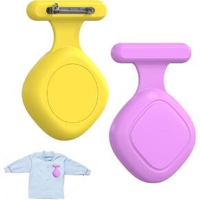 [2-Pack] Silicone Case for Tile Mate 2024, Full Protective Waterproof Holder for Tile Life360 Mate Tracker Soft Silicone Cover Tile Life360 Mate Holder with Pin, for Bags, Pet, Luggage (Purple+Yellow)
