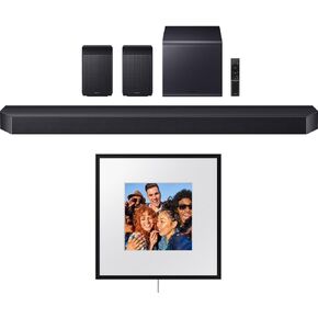 Samsung Q Series Soundbar HW-Q990F 11.1.4 CH SPEWOOFER + مكبر صوت خلفي ، حزمة Dolby Atmos و Q-Symphony (طراز 2025) مع مكبر صوت ذكي HW-LS60D/ZA.