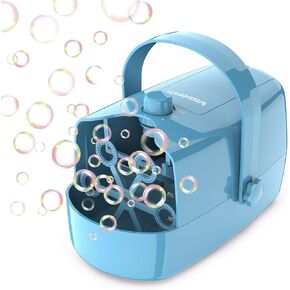Bubble Machine, 3 in 1 Bubble Maker, Bubble Blower with Replaceable Bubble Wands, 18000+ Bubbles Per Minute, Operated by Plug-in or Batteries, Bubble Toys for Indoor Outdoor Birthday Party