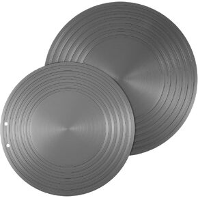 Gas Stove Diffuser Set of 2, 9.3'' & 11'' Range Heat Diffuser Plate, Aluminum Gas Reducer Flame Guard Simmer Ring Plate, Round Fast Defrosting Tray, Protects Pot Cookware Accessories