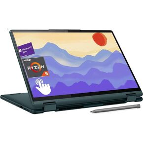 Lenovo Yoga 6 2-in-1 Laptop, 13.3" WUXGA Touchscreen Display, AMD Ryzen 5 7530U Processor, 8GB RAM 1TB SSD, Backlit Keyboard, Fingerprint Reader, Pen, Windows 11 Pro, Dark Teal