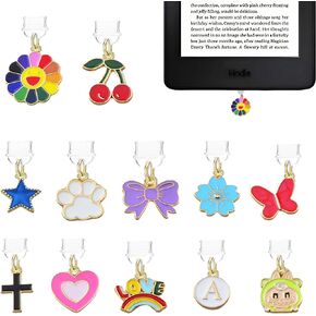 KJML DIY Kindle Charms ، Kindle Dust Plug Charm Type C 12pcs kindle ملحقات Kindle Phone USB C Dust Plug Charm لمنفذ شحن Paperwhite
