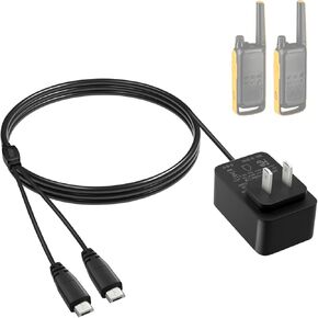 for Motorola PMPN4204AR Charger Y-Cable Charging Adapter with Dual Micro-USB for Motorola Talkabout T200 T400 T460 T470 T500 T600 T800 Two-Way Ra-dios