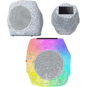 مكبرات صوت مكبرات الصوت في الهواء الطلق تمت ترقيتها للرجال من مكبرات الصوت Bluetooth Solar Rock (2 حزمة ، 48 واط) - 16 ساعة وقت اللعب ، Bluetooth 5.4 TWS Stereo ، Solar & USB - C 2 HR Charge - Mesh Aluminium -Aluminium ، IPX5 مقاومة للمياه.