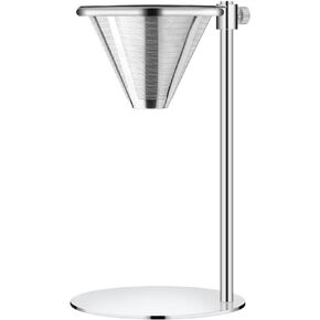 Stainless Steel Pour Over Coffee Maker, Adjustable Stand, Double-layer Filter