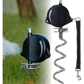 Heavy-Duty Retractable Dog Tie Out Cable: The Ultimate Dog Line for Outside – Super Strong Tie Out Retractable Cable for Dogs. Versatile Retractable Dog Tie Outs & Leads for Yard.