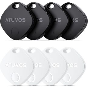 ATUVOS Air Tags-4 Pack Black & Air Tags-4 Pack White