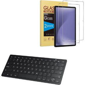 SPARIN 2 Pack Screen Protector for Samsung Galaxy Tab A9+ 11 Inch Bundle with Portable Keyboard for Samsung Tablet&Laptop&Phone