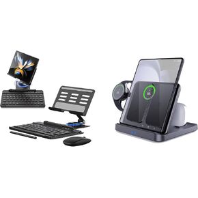 بالنسبة إلى Samsung Galaxy Z Fold 6 5 4 Mouse و Keyboard Mouse ، و 3 في محطة شحن لاسلكية واحدة