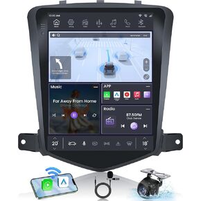 64GB 5G WiFi Upgrade Car Radio for Chevrolet Chevy Cruze 2009-2015: 10.4 Inch 1024 * 768 HD IPS Tesla Style Touchscreen Head Unit Stereo Wireless Carplay Andriod Auto Backup Camera GPS Navigation FM