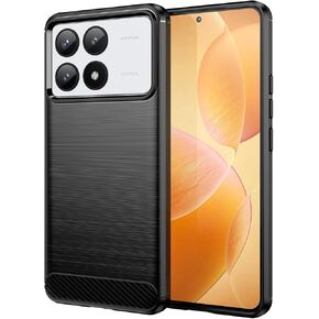 for Xiaomi Redmi K70/K70 Pro Phone case, Shockproof, Scratch Resistant Carbon Fiber Jacket, Soft TPU, for Redmi K70 Pro case (Black)