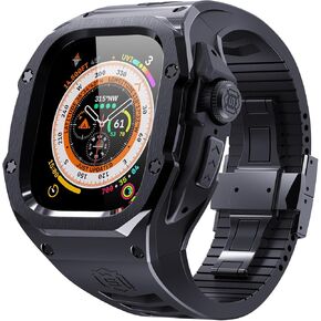 Luxury Protective Case for Apple Watch Ultra 2&1 49mm with Band, 316L Stainless Steel Apple Watch Case for Ultra 2&1 - Durable & Stylish iWatch Cover with Band for Men