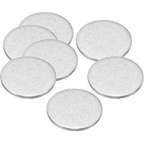 PATIKIL 8mm Steel Disc, 180Pcs Round Metal Stamping Blanks Tags Circle Metal Strike Plate DIY for Engraving Stamping Jewelry Craft
