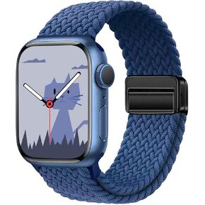 Yaber Braided Solo Loop Compatible with Apple Watch Band 38mm 40mm 41mm 42mm 44mm 45mm 46mm 49mm for Women Men, Adjustable Magnetic Straps Elastic Sport Wristbands for iWatch Series 10 9 8 7 6 5 4 3 2 1 Ultra 2 1 SE
